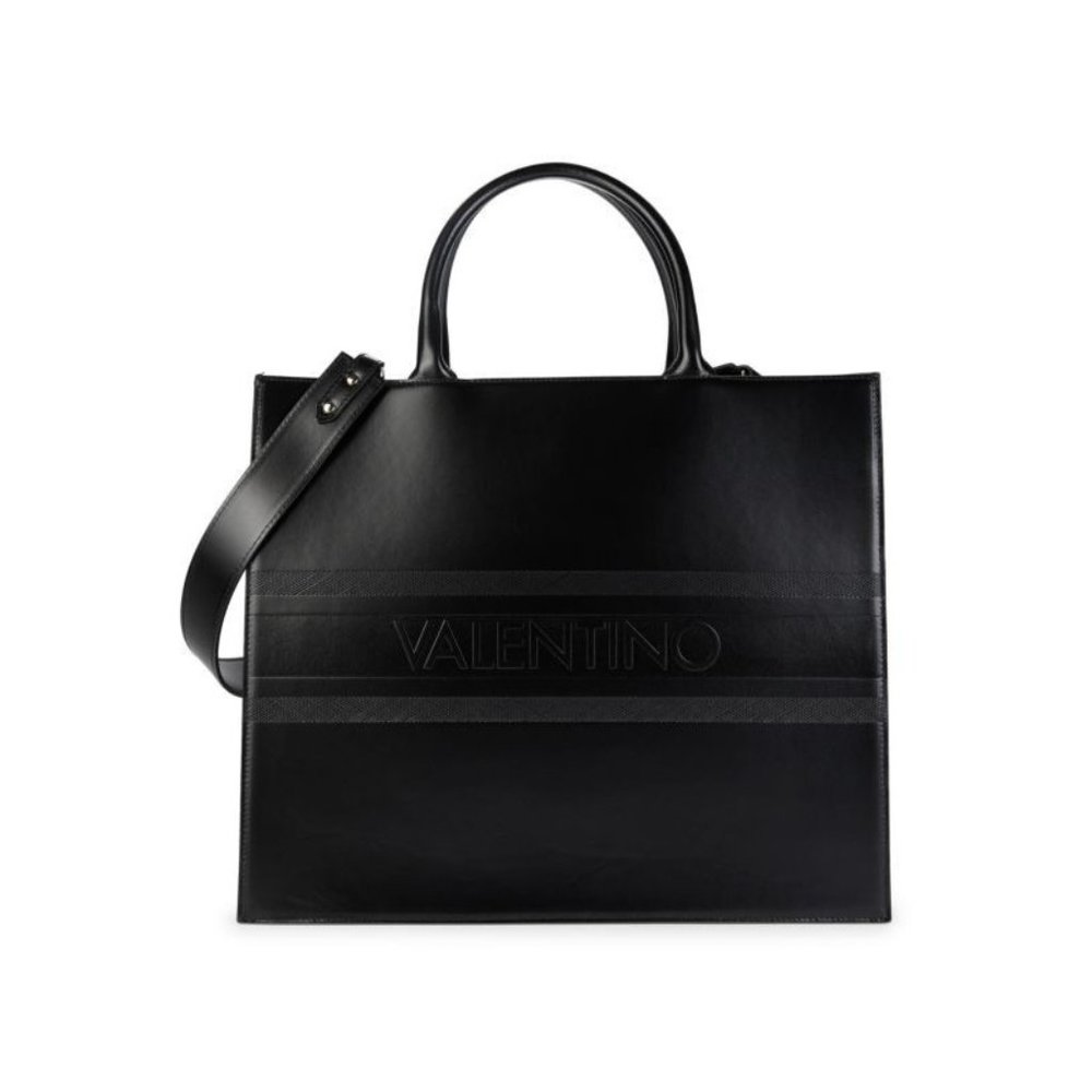 VALENTINO BY MARIO VALENTINO Olivia Leather Satchel Bag Black NEW Rtl $1095 - Picture 2 of 12